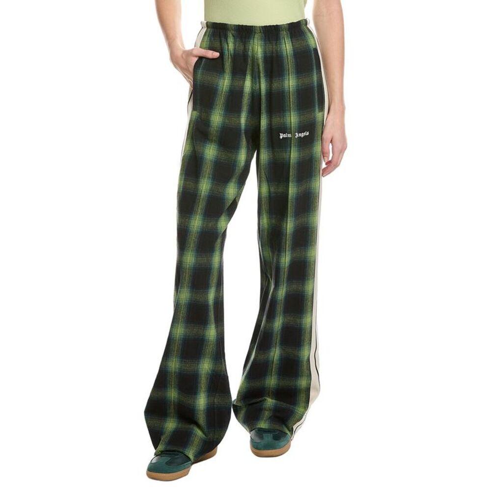 Palm Angels Womens  Woven Pant, Green